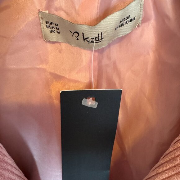 Nasty Gal Pink Corduroy Moto Jacket Medium NWT - Picture 6 of 7